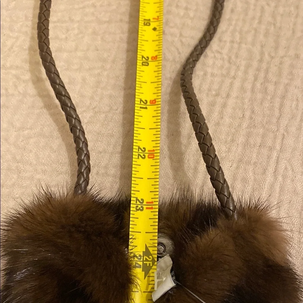THE CASHMERE PROJECT Brown Fur BAG . New